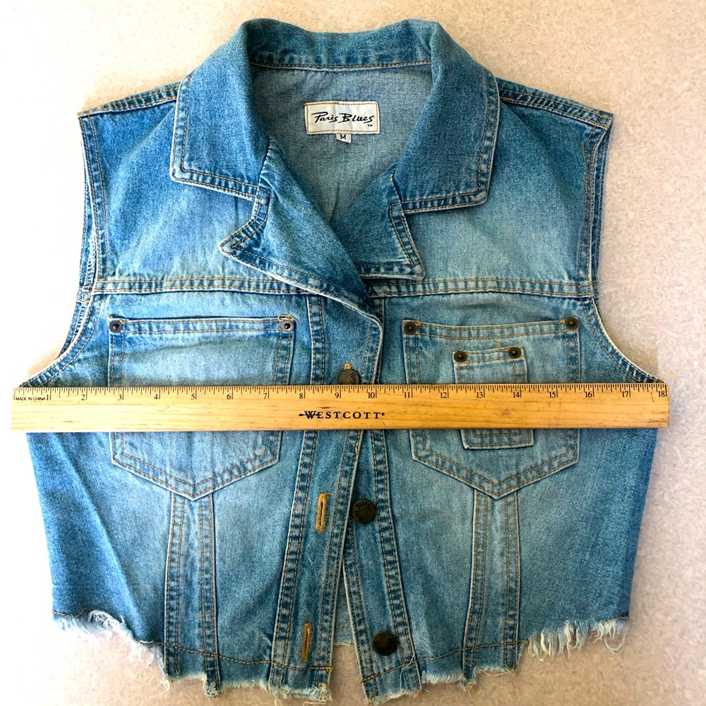 Cropped Denim Vest - Picture 4 of 6